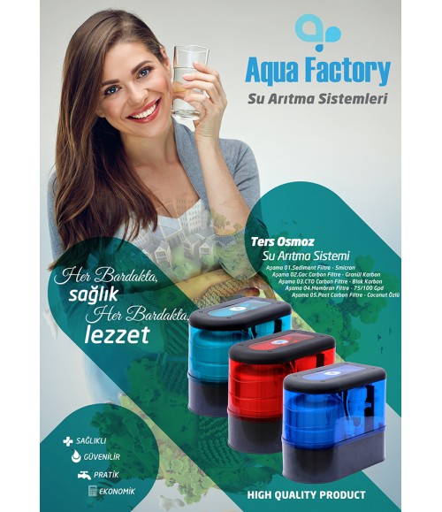 Aqua Factory Pompalı Su Arıtma Cihazı 8LT